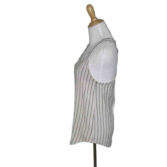 IRO Coleen Striped Tank Top White Black Size FR 38 = Medium Womens flawed - Picture 3 of 8